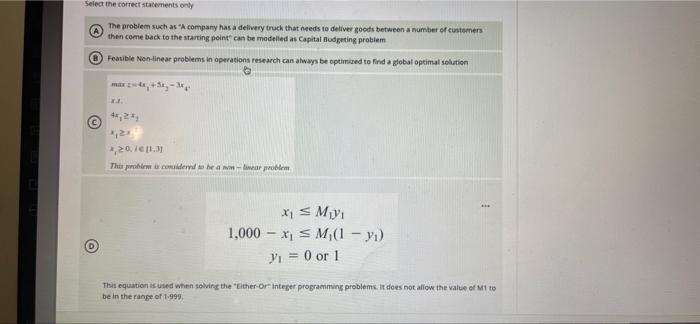 slect the correct statement Select the correct