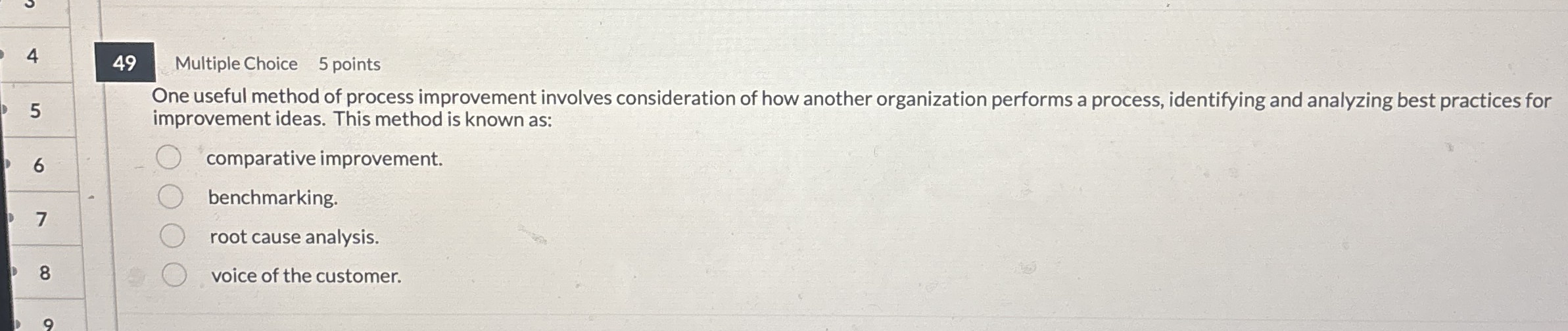 4 4 9 Multiple Choice 5 points 5 One useful
