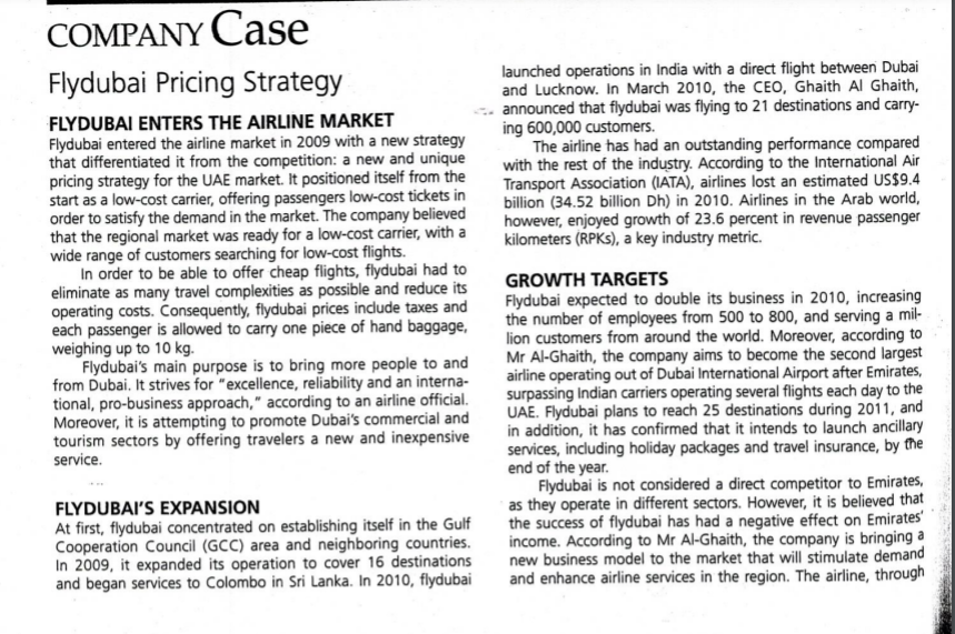 What challenges do you expect fly Dubai is