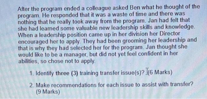 this question is from organization traninig