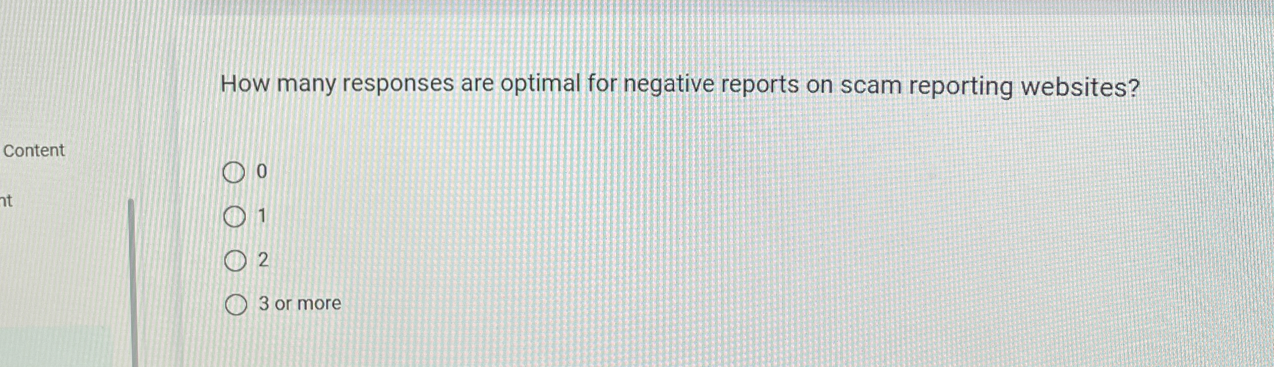 How many responses are optimal for negative