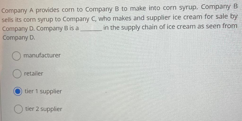 It may be possible to design a supply chain that