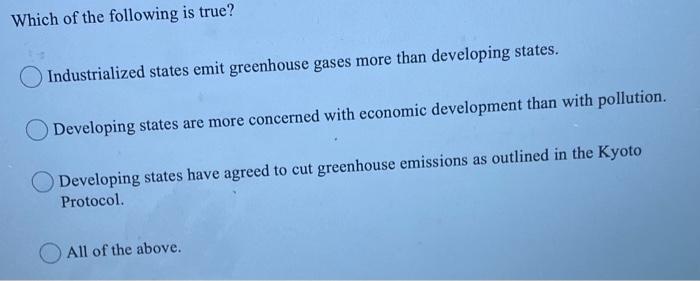 Developing countries face Only the problem of