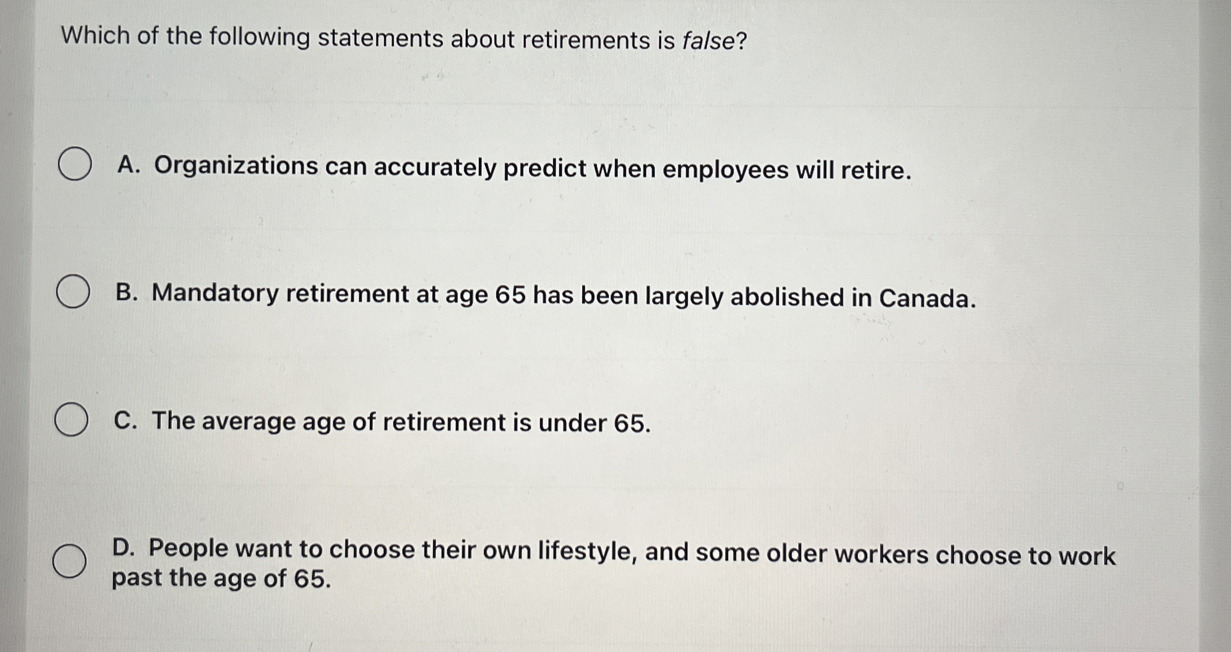 Which of the following statements about