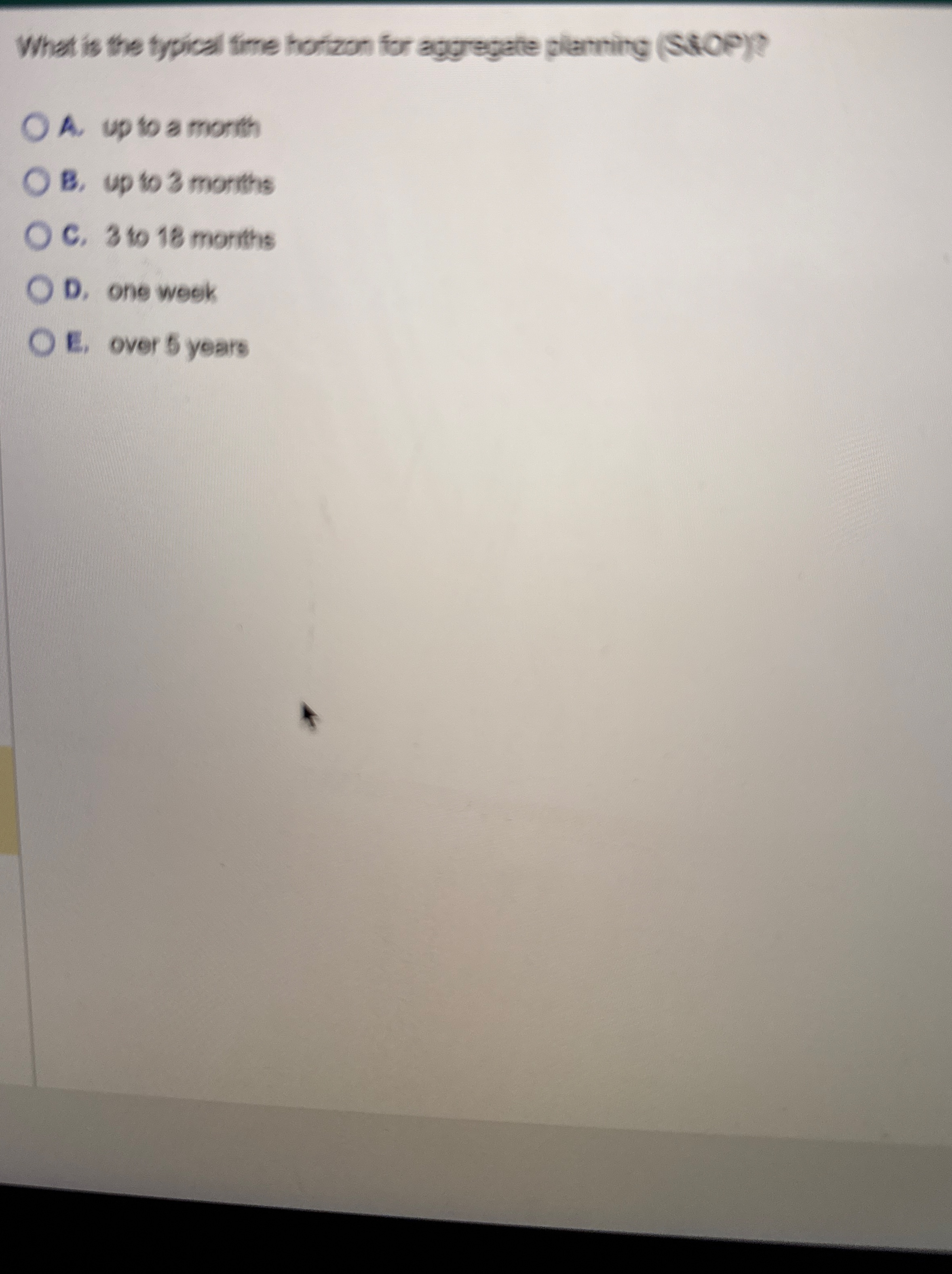 What is the typical time horizon for aggregate