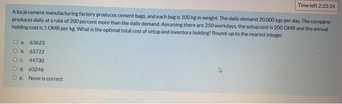 I need Full explination Time left 2:33:34 A local