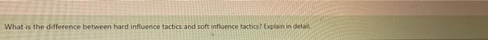 What is the difference between hard influence
