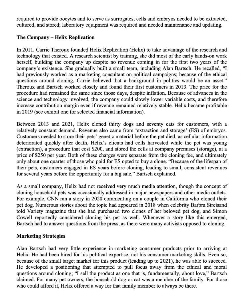 Questions? Define the problem in the case and