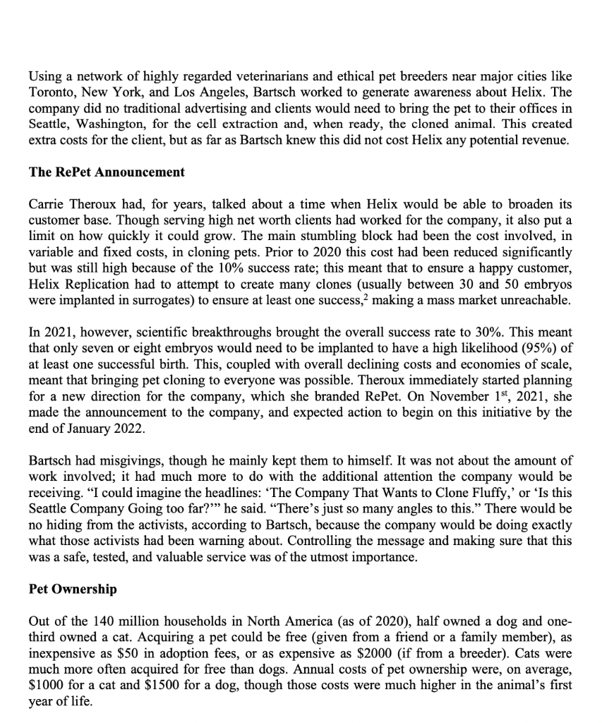 Questions? Define the problem in the case and