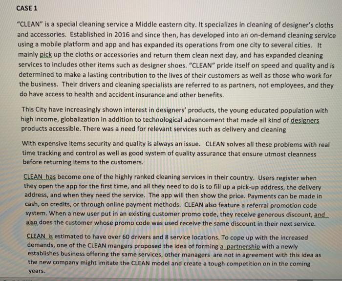 please read the case and answer the below