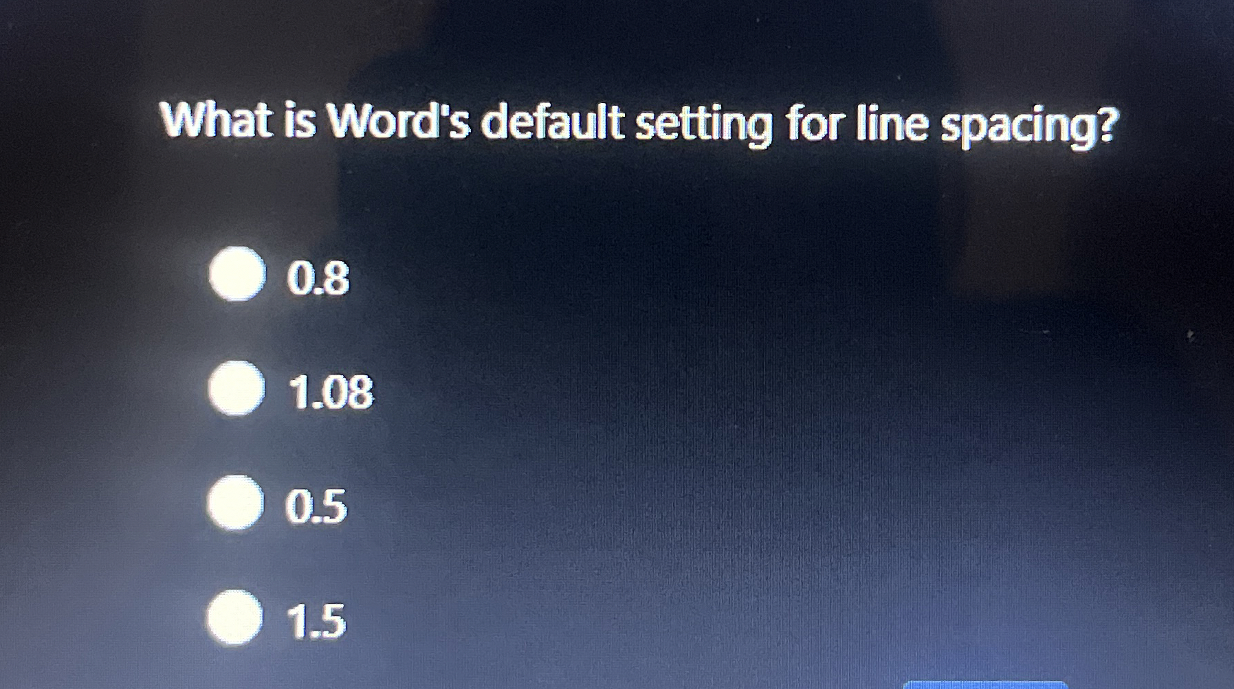 What is Word's default setting for line spacing?