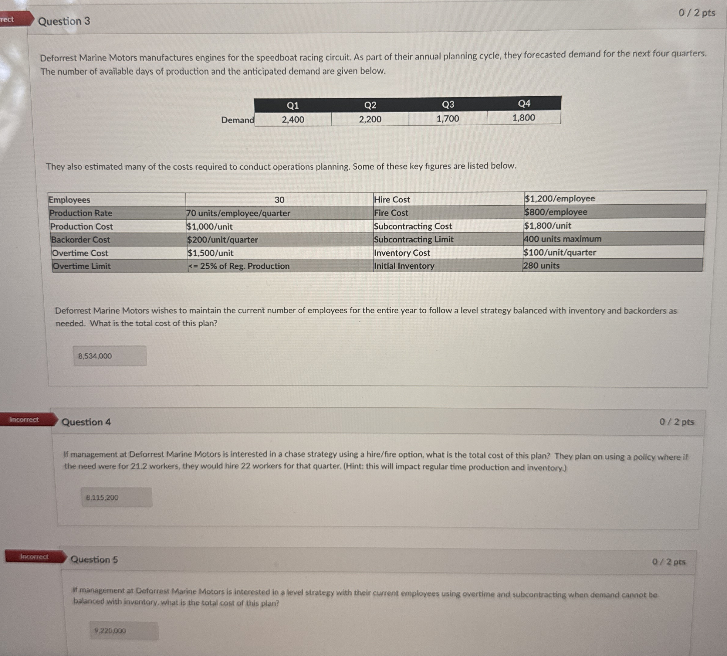 rect Question 3 0 2 pts Deforrest Marine Motors