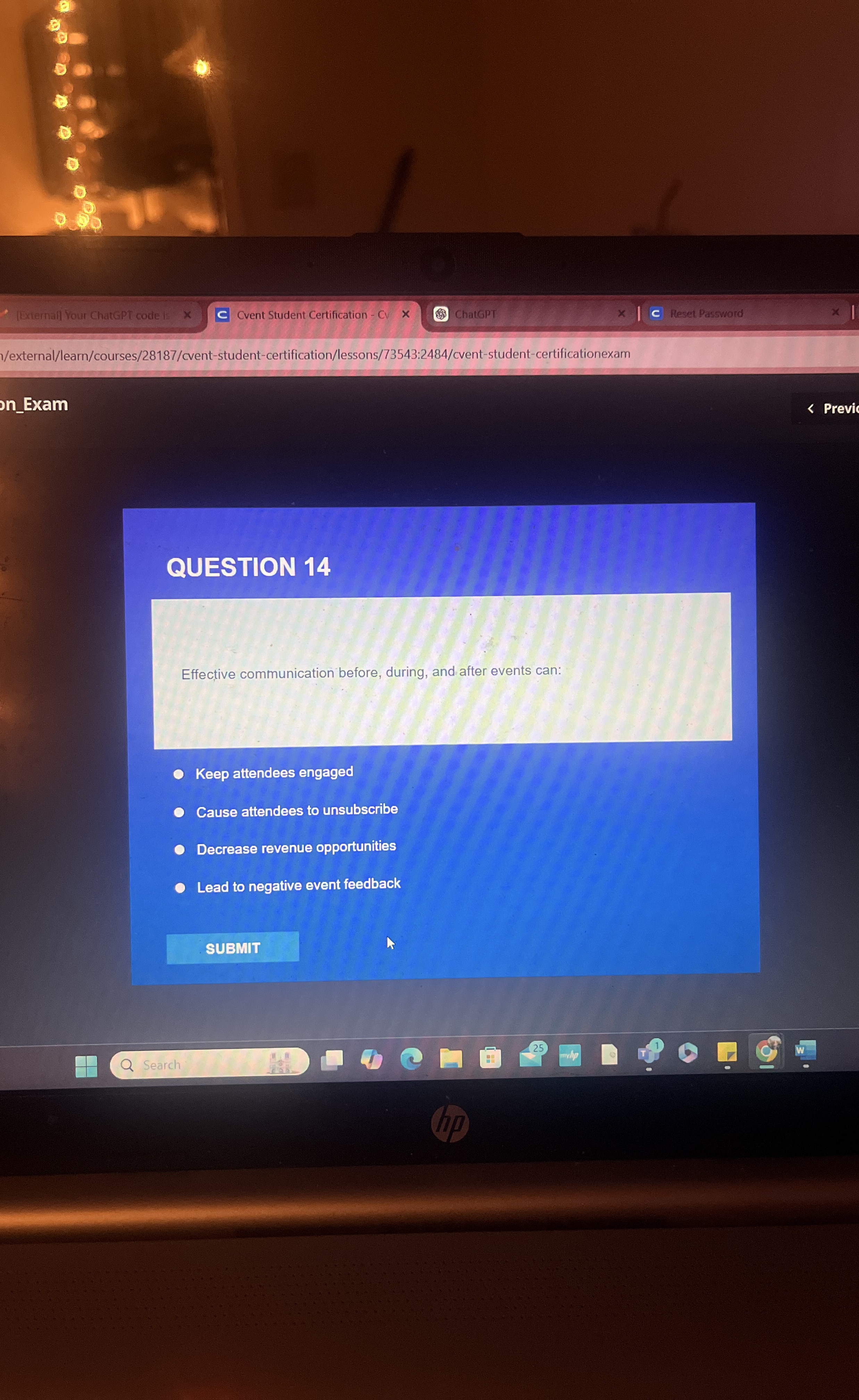 Exiernall Your ChatGPT code Cvent Student