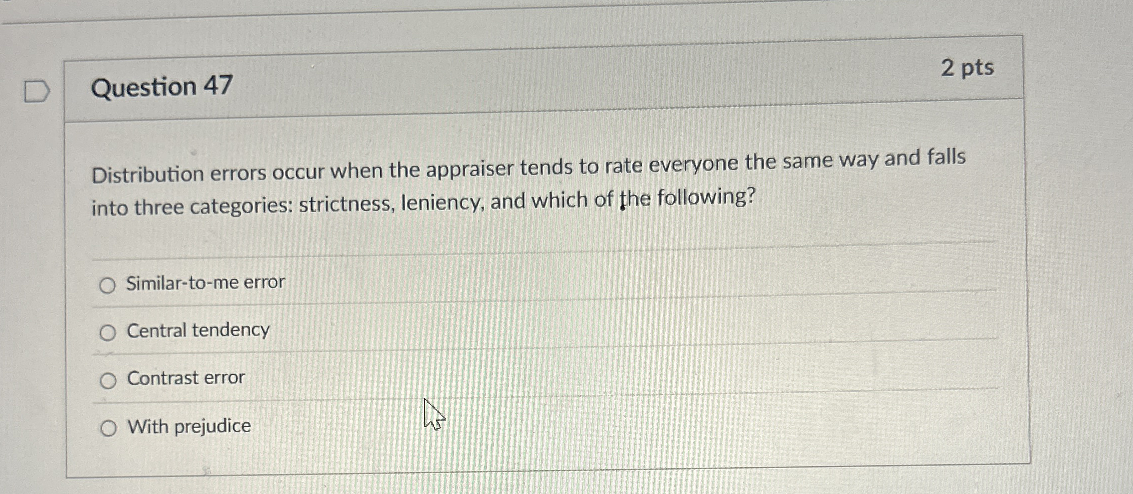 Question 4 7 2 pts Distribution errors occur when