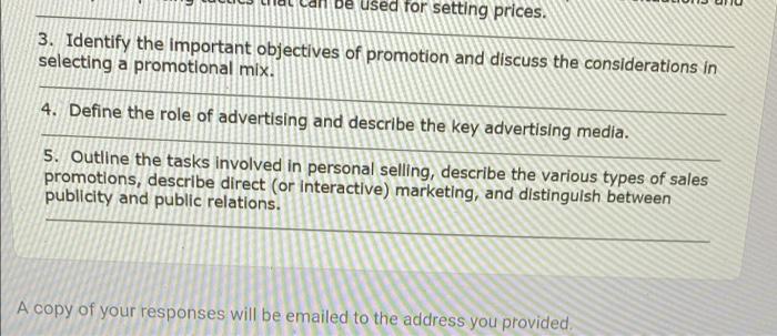 used for setting prices. 3. Identify the