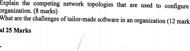Explain the competing network topologies that are