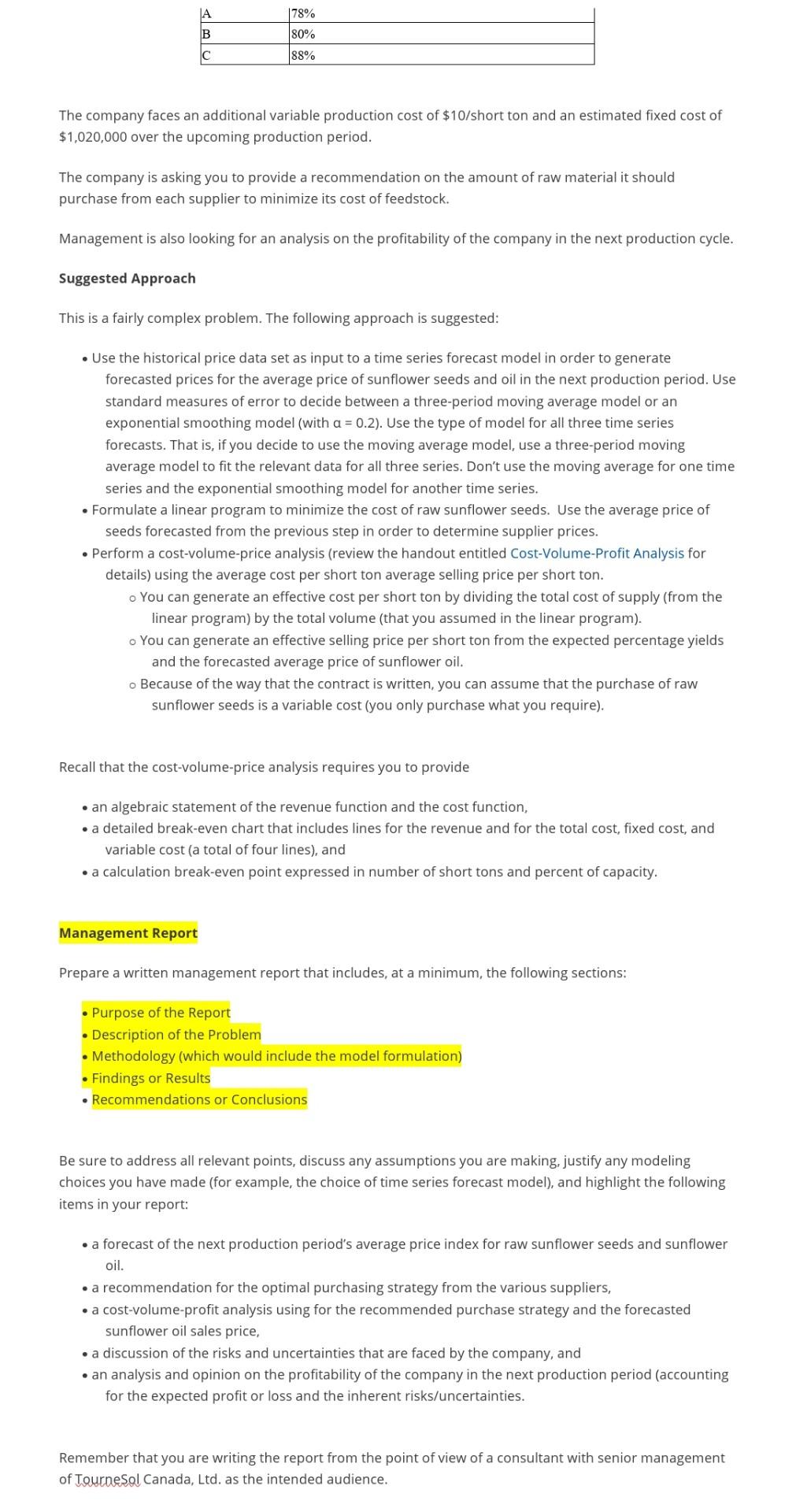 Final Case Study Instructions and Submission Due