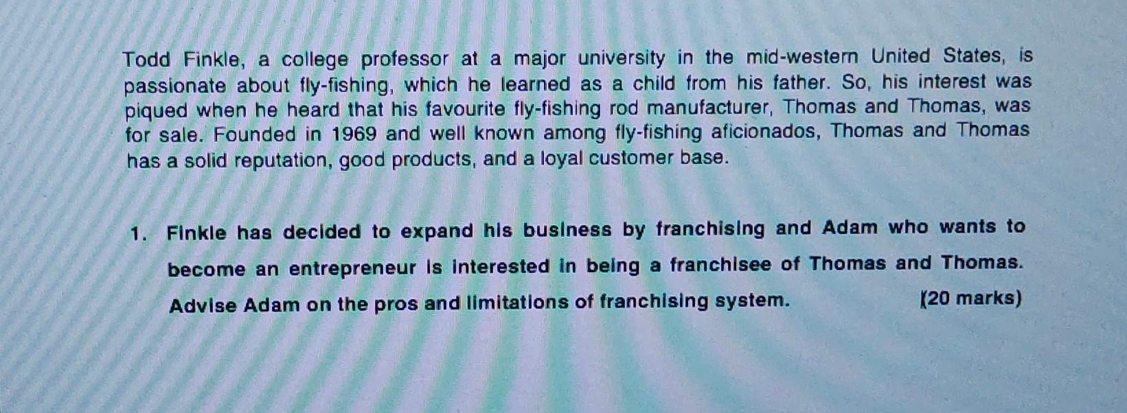 Subject : Small business management Please answer