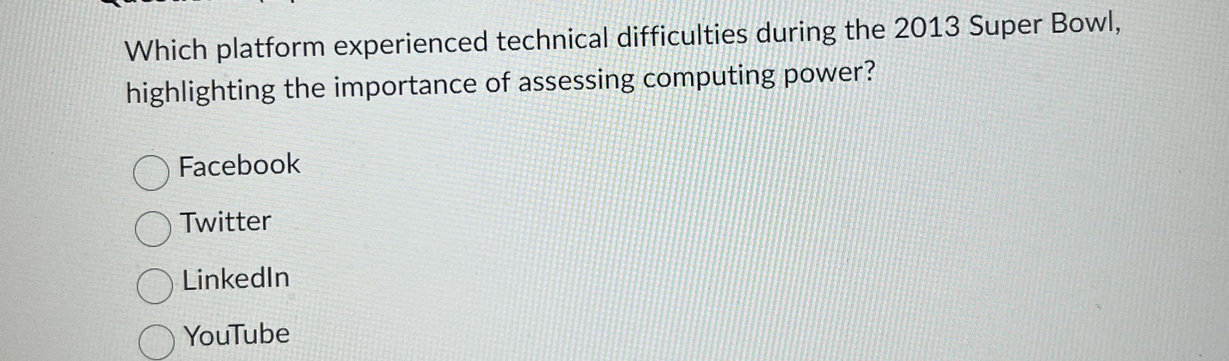 Which platform experienced technical difficulties