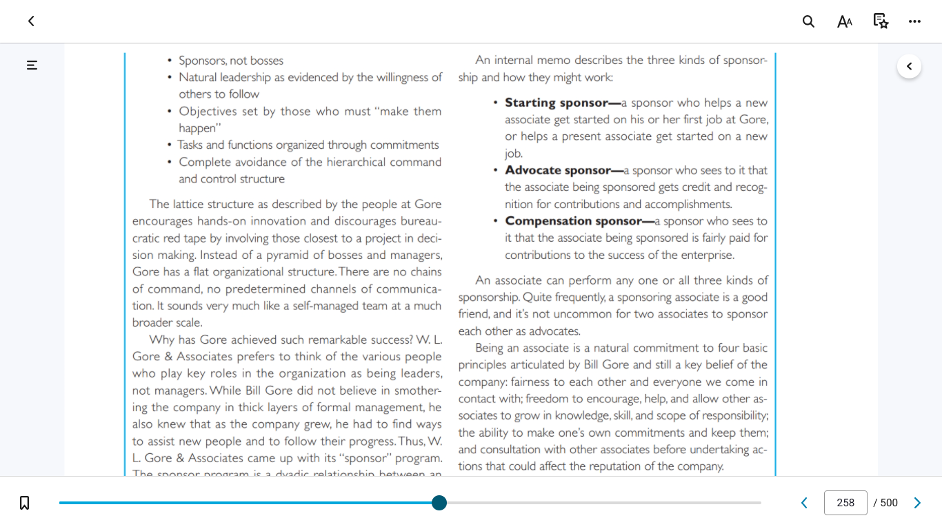 review W. L. Gore & Associates, Questions 1 - 3
