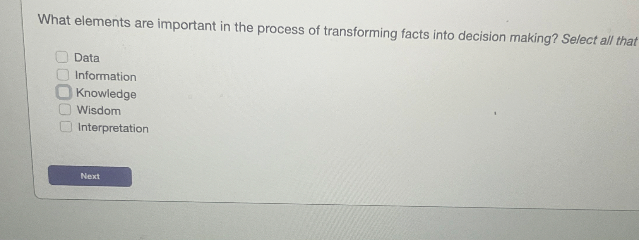 What elements are important in the process of