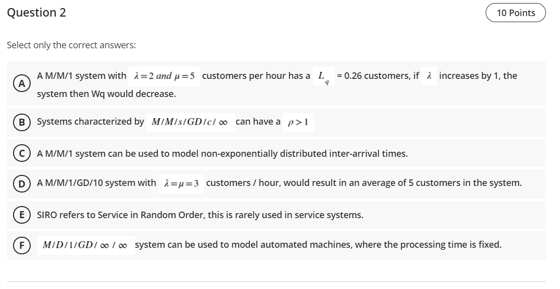 Select ALL the correct answers Question 2 10