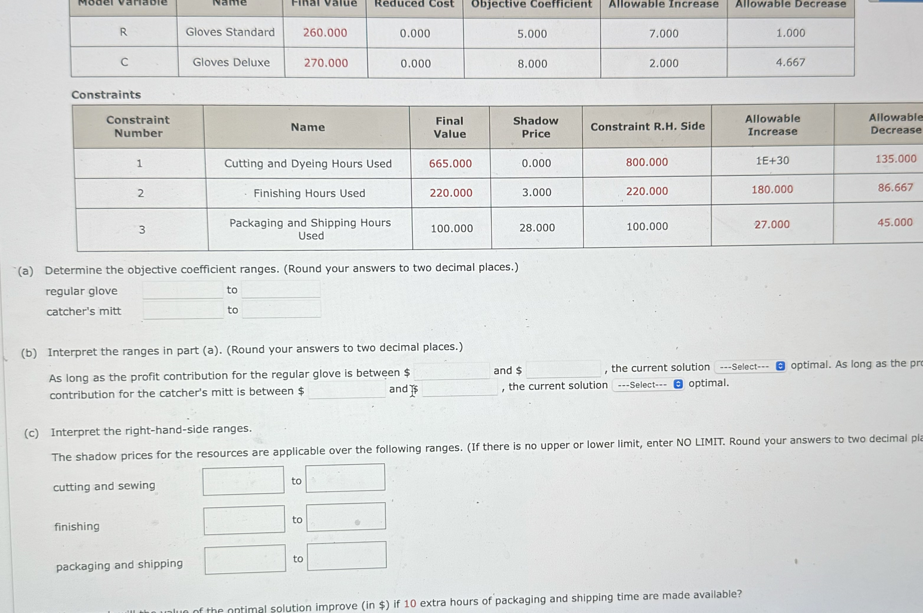 \ table [ [ R , Gloves Standard, 2 6 0 . 0 0 0 ,