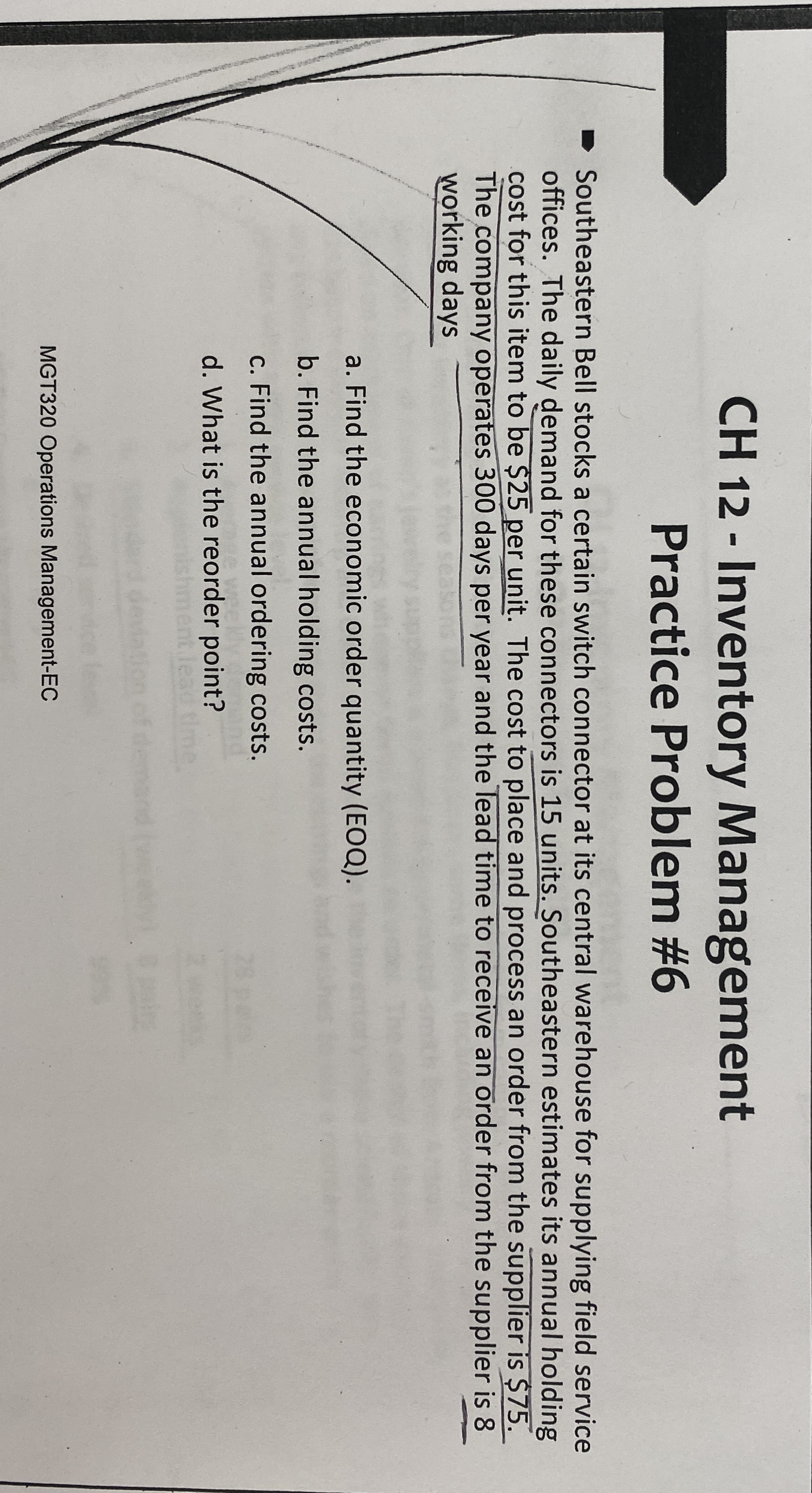 CH 1 2 - Inventory Management Practice Problem #