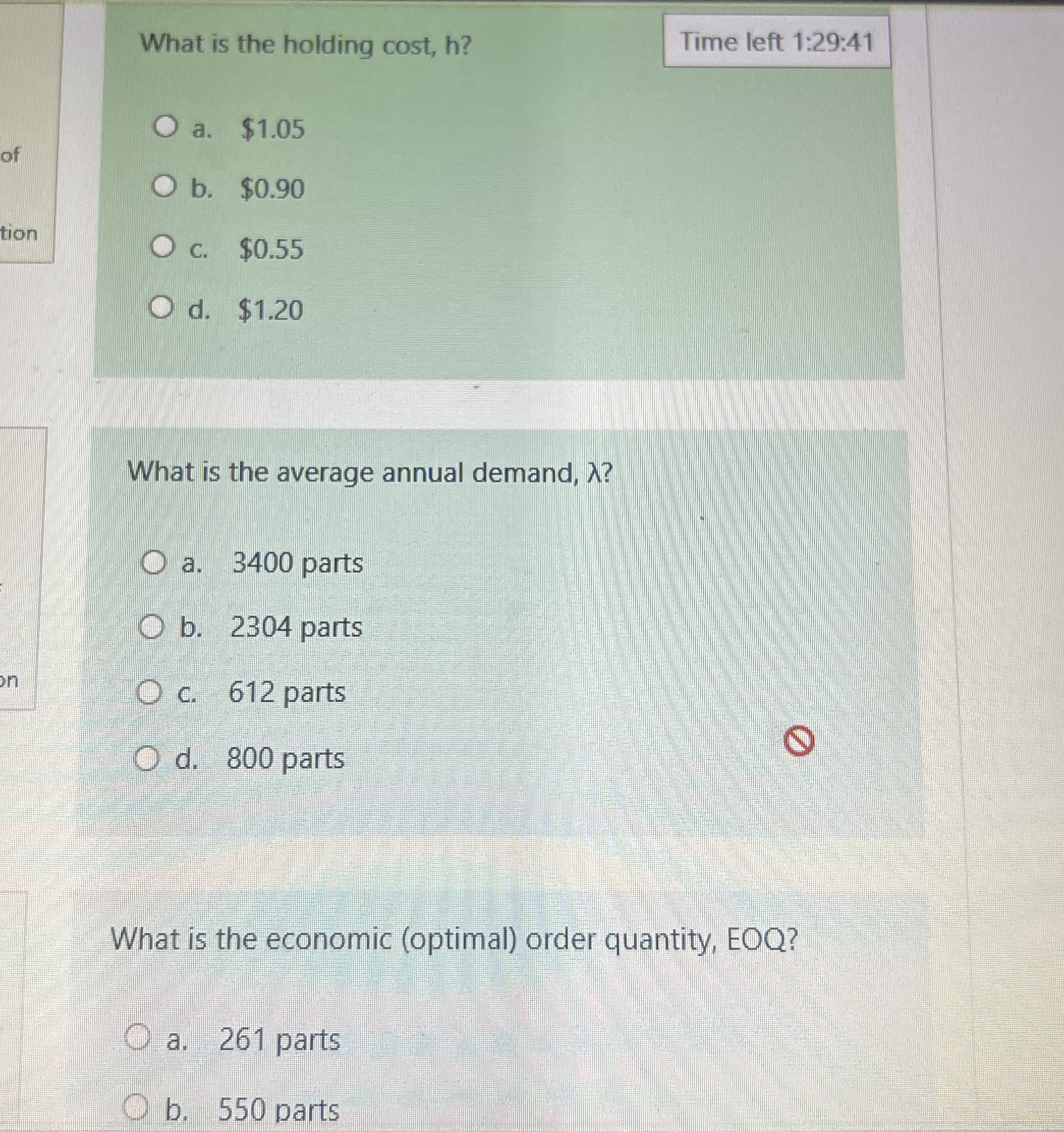 1 1 me left ) : Suppose the weekly demand for an