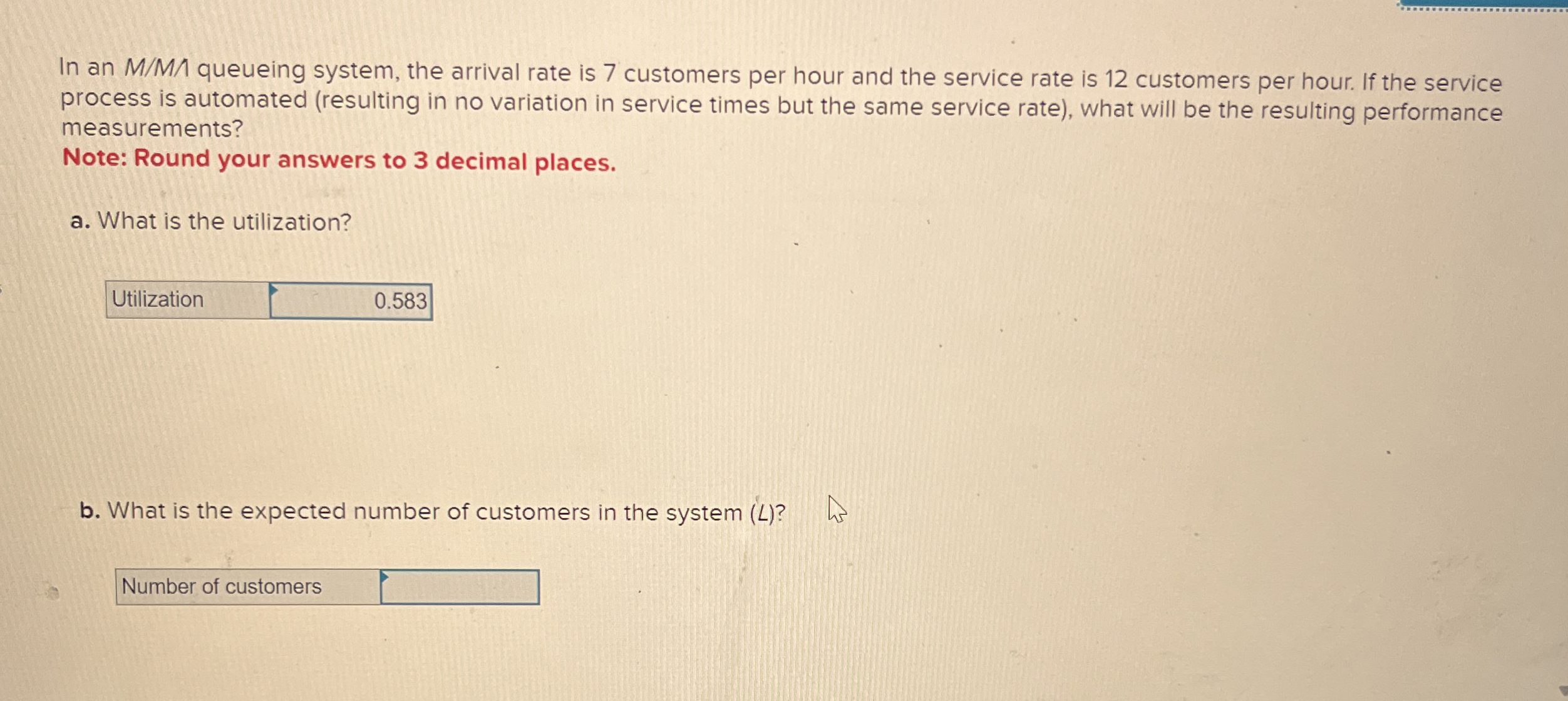 In an M M ? ? queueing system, the arrival rate