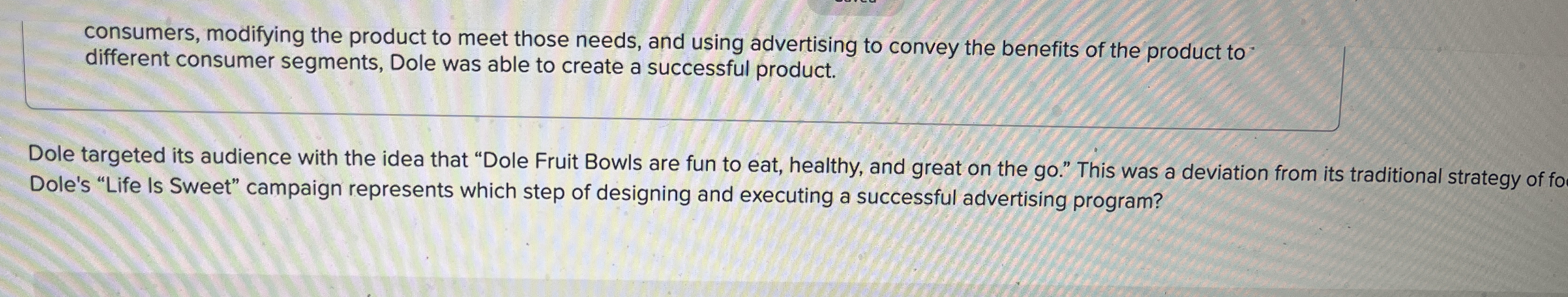 consumers, modifying the product to meet those