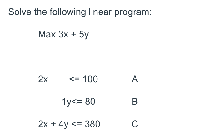 A) What is the optimal solution for this model?