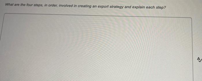 What are the four steps, in order, involved in