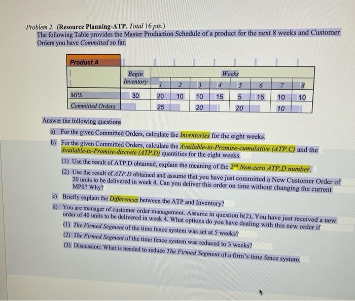 help with D. asap pls Problem 2. (Resource
