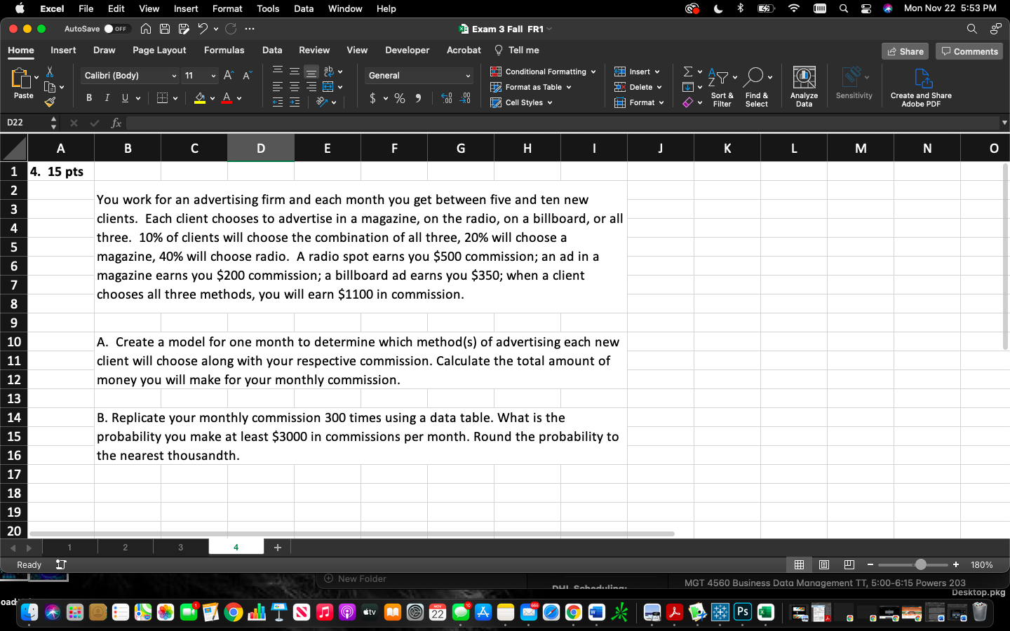 Excel File Edit View Insert Format Tools Data