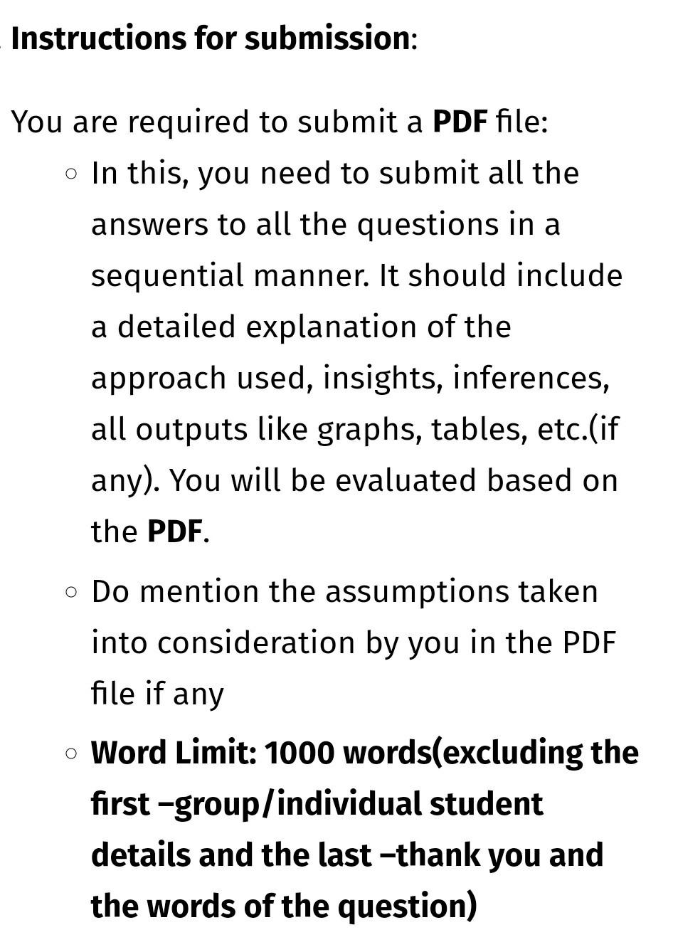 Marks -11 marks Note 1) please go through , the