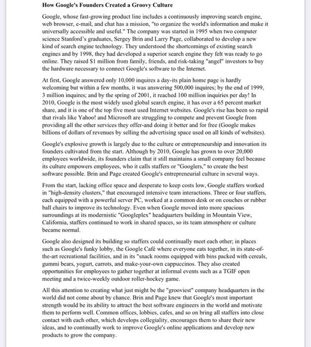 How Google's Founders Created a Groovy Culture