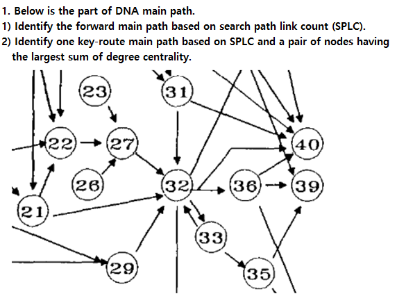 1 . Below is the part of DNA main path. 1 )