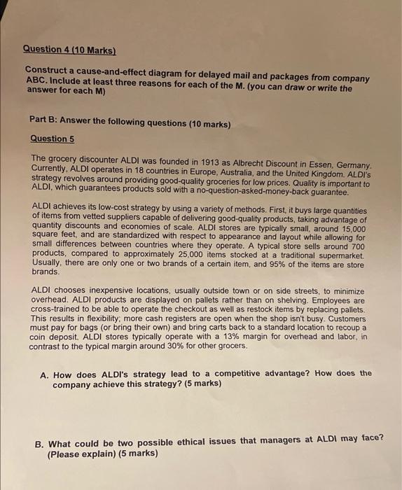 Question 4 (10 Marks) Construct a