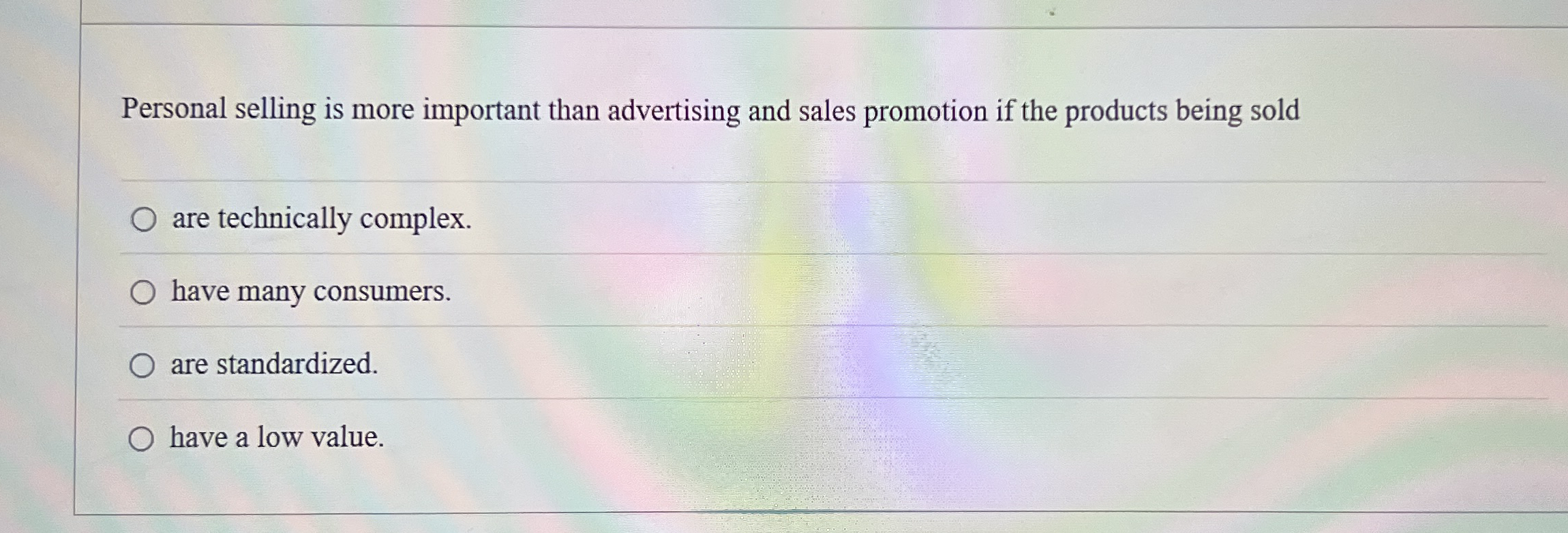 Personal selling is more important than