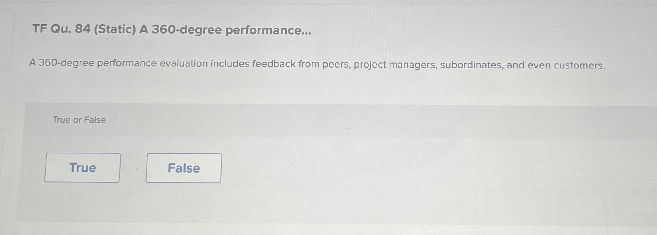 TF Qu . 8 4 ( Static ) A 3 6 0 - degree