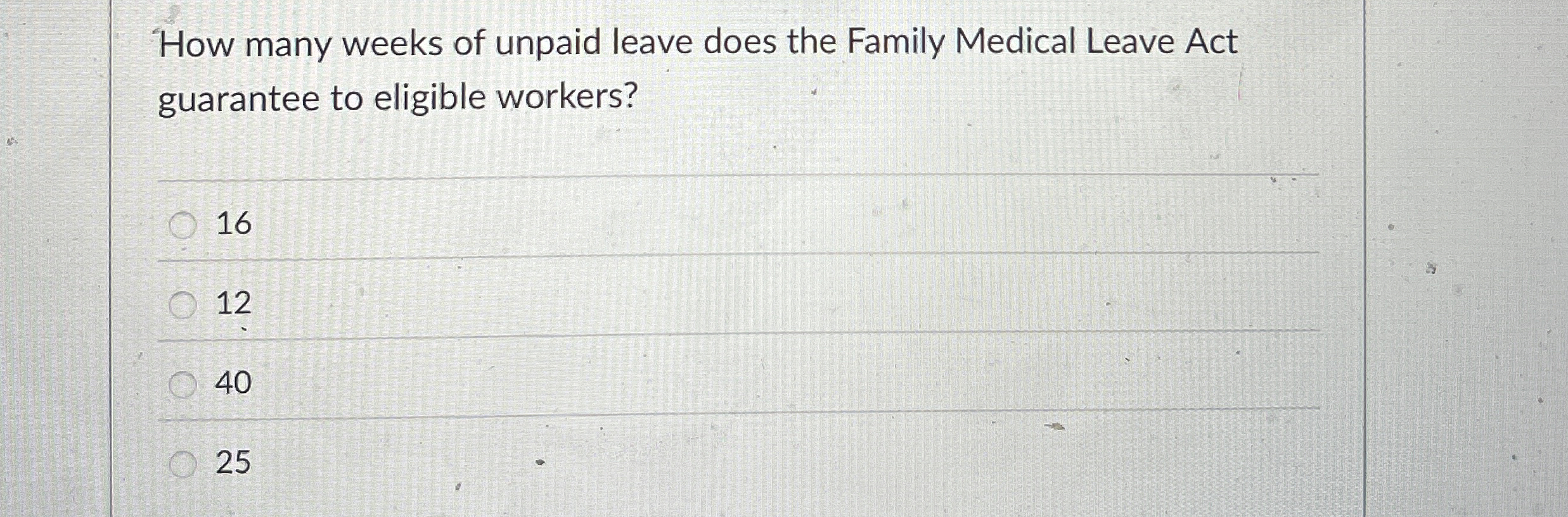 How many weeks of unpaid leave does the Family