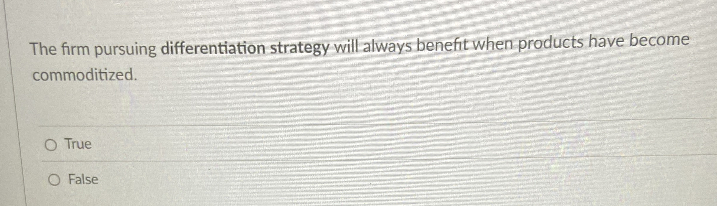 The firm pursuing differentiation strategy will