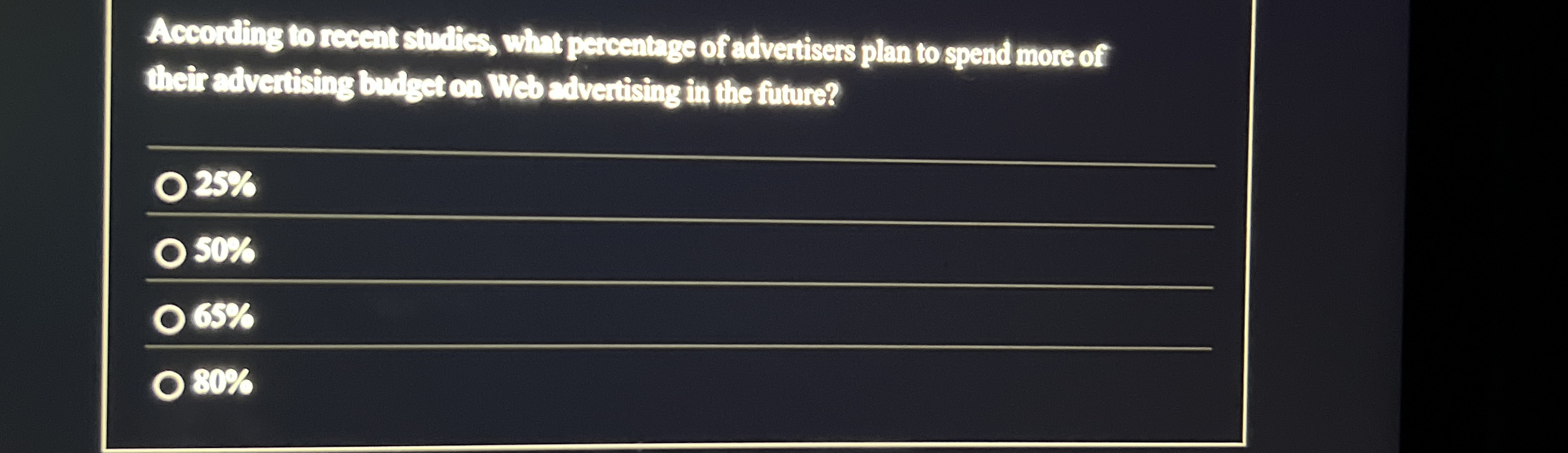 Accoriting to recent straties, what percentege of