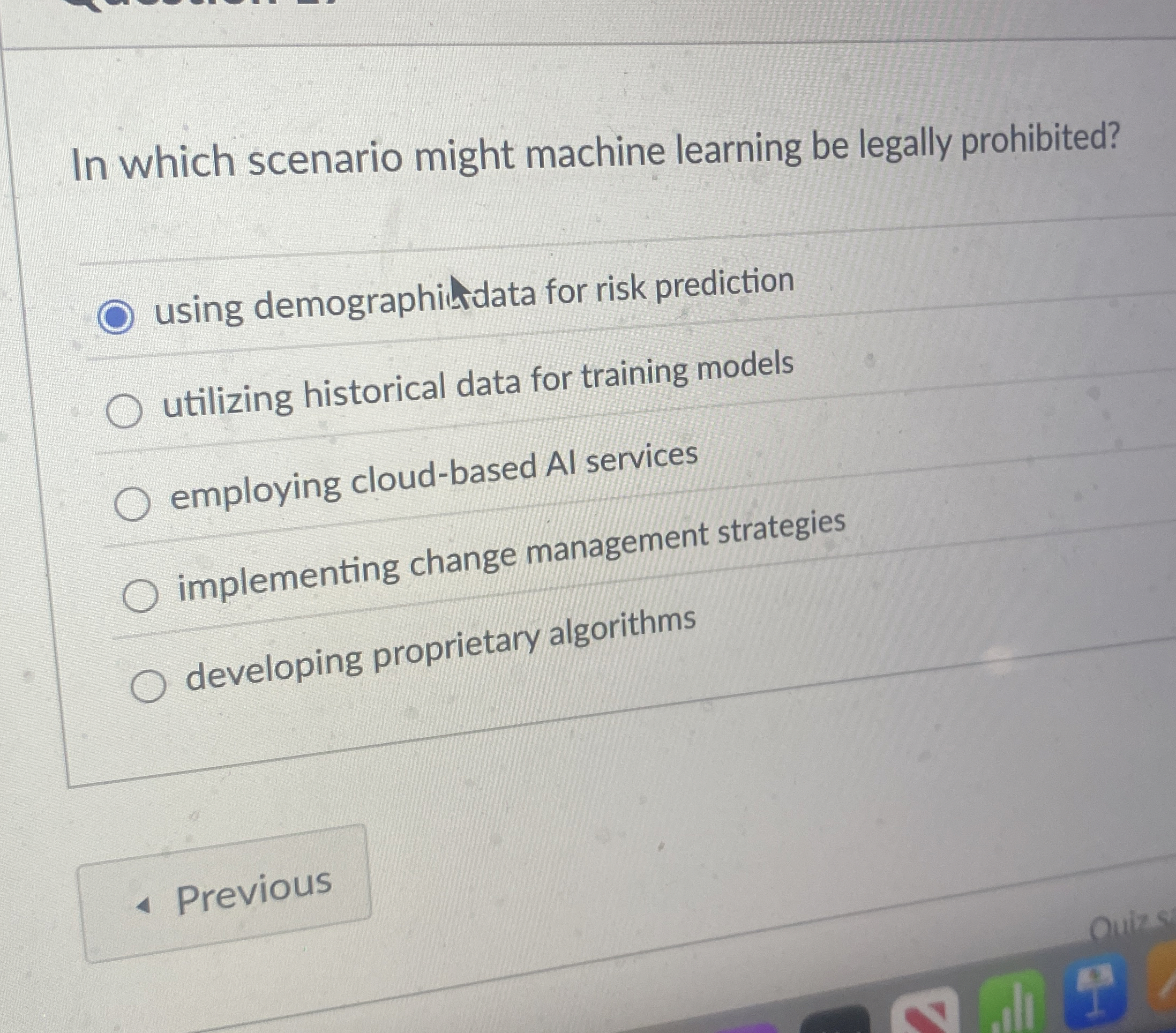 In which scenario might machine learning be