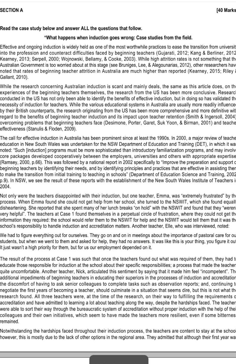 QUESTION 2 (20 Marks Making reference to the case