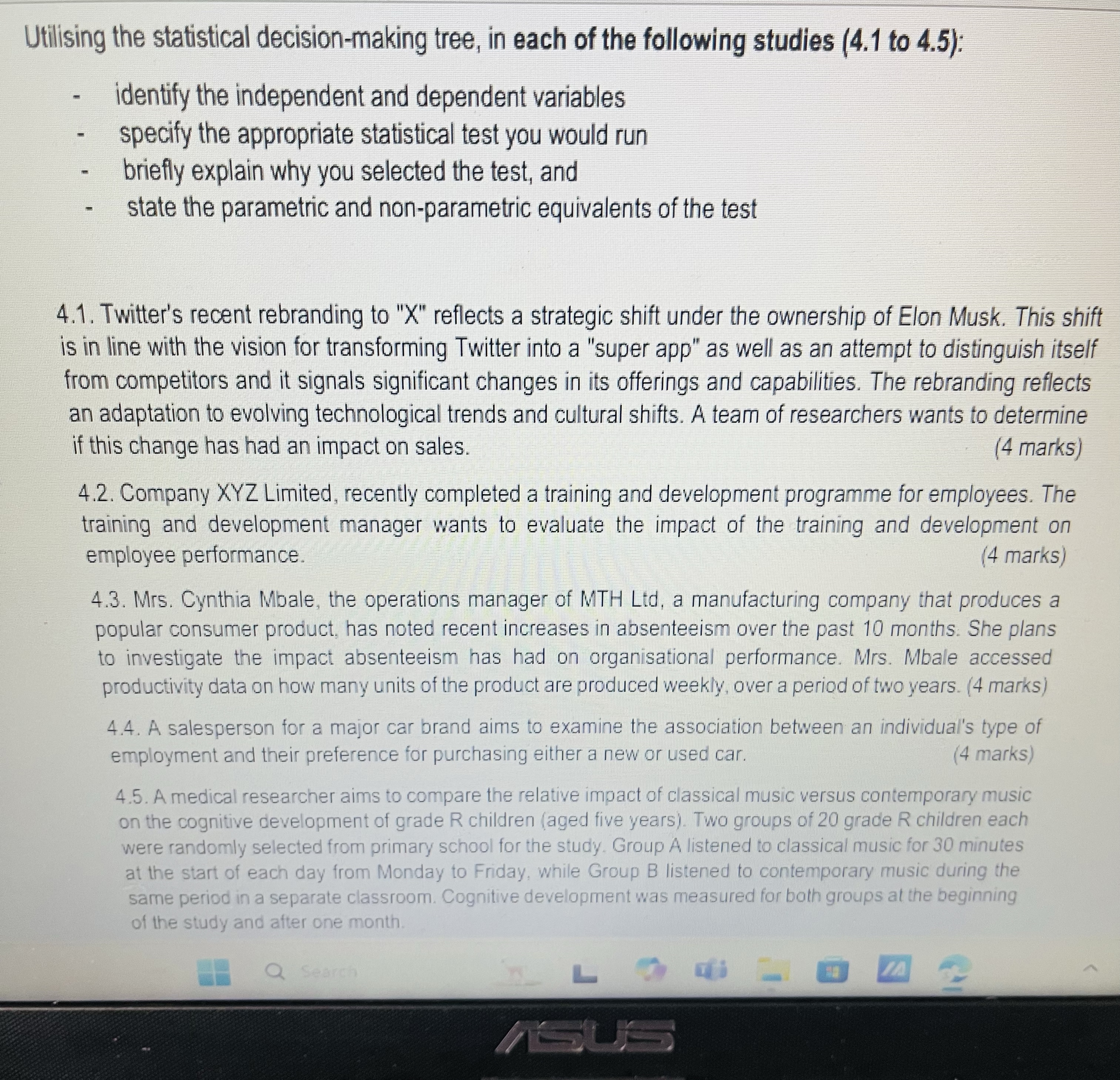 Utilising the statistical decision - making tree,