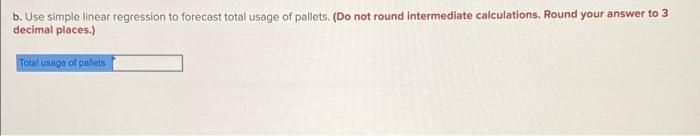 Problem 12-12 (Algo) Monthly usage data for