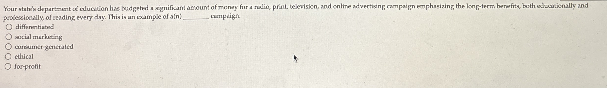 Your state's department of education has budgeted