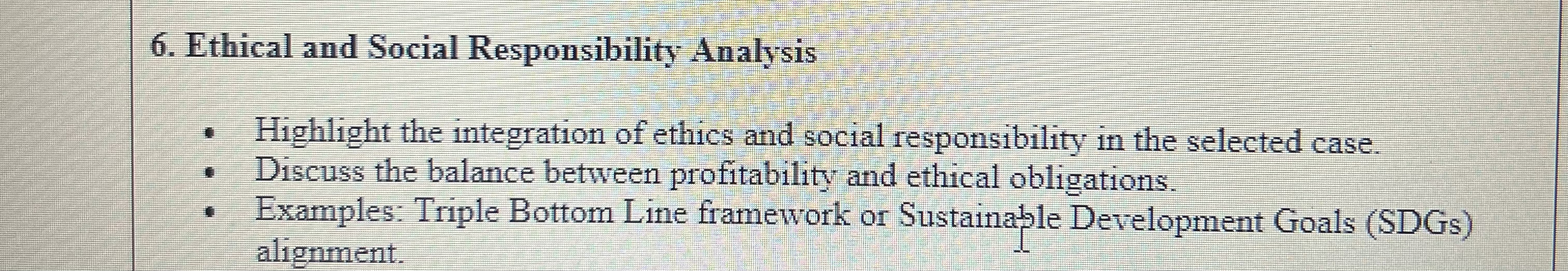 Ethical and Social Responsibility Analysis For